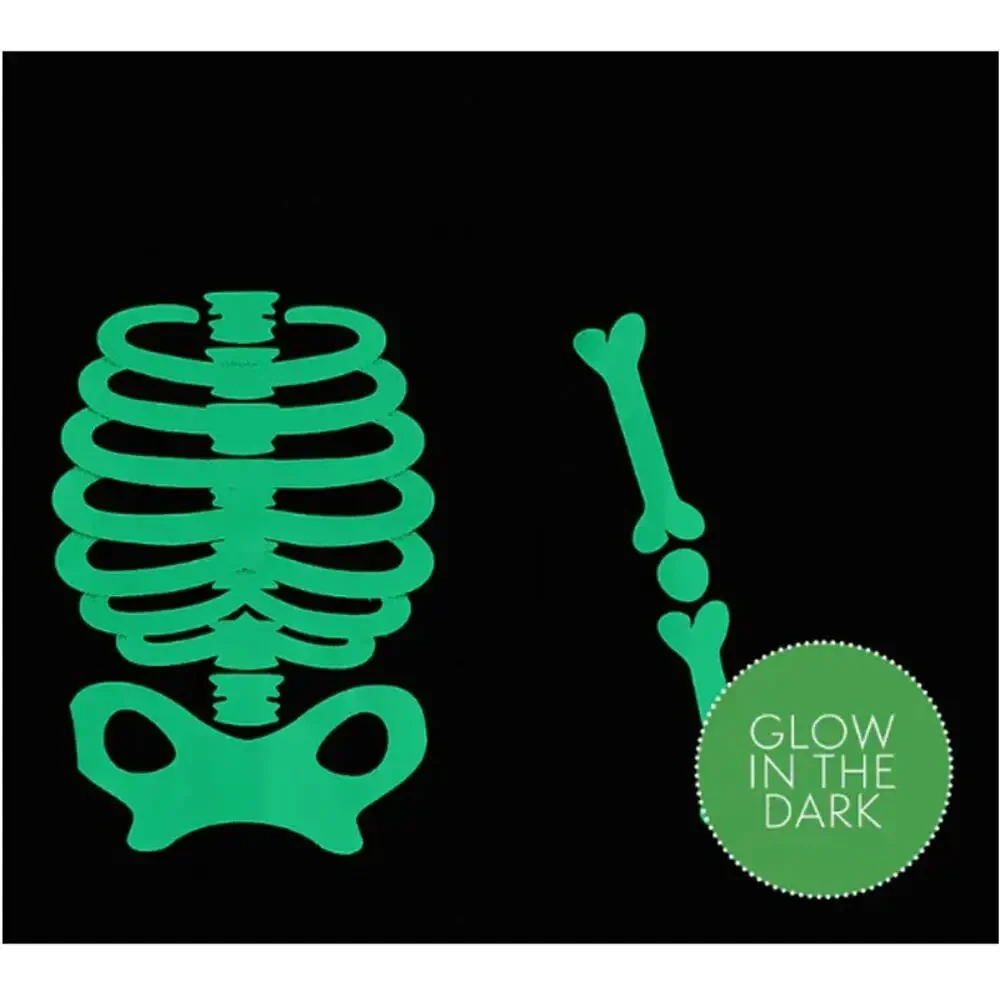 PETIT LEM Baby Black Halloween Skeleton Glow In Dark Print Two Piece Size 2